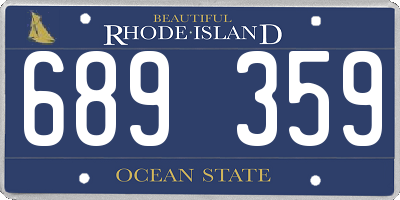 RI license plate 689359