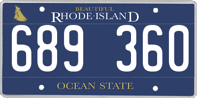 RI license plate 689360