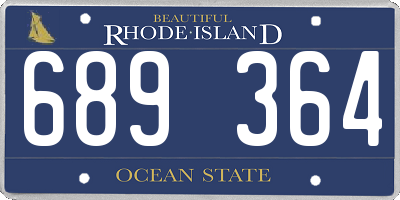 RI license plate 689364