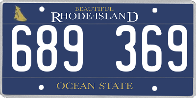 RI license plate 689369