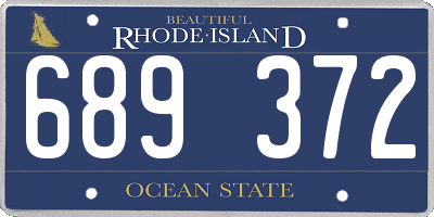 RI license plate 689372