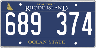 RI license plate 689374