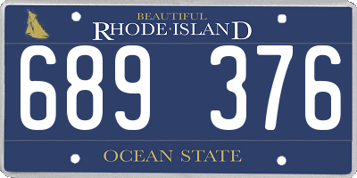 RI license plate 689376