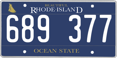 RI license plate 689377