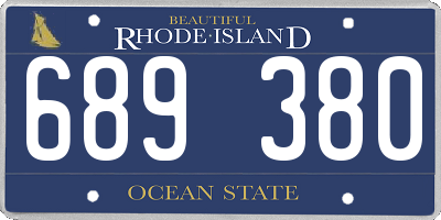 RI license plate 689380