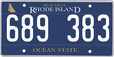 RI license plate 689383