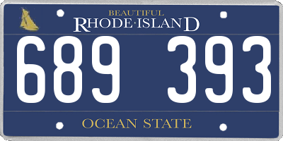 RI license plate 689393