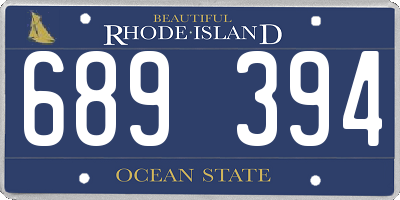 RI license plate 689394