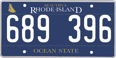 RI license plate 689396