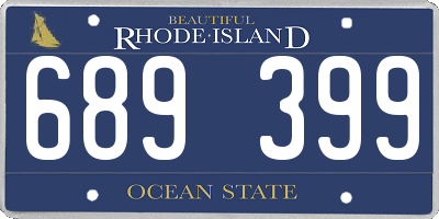 RI license plate 689399