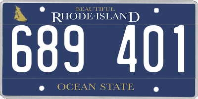 RI license plate 689401