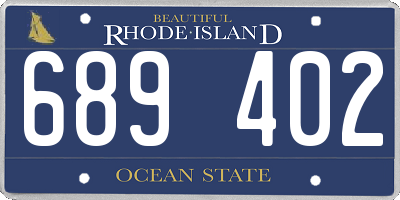 RI license plate 689402