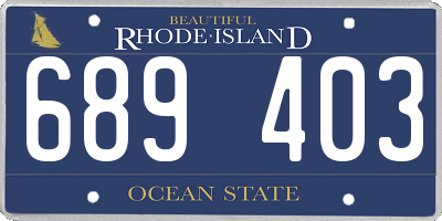 RI license plate 689403