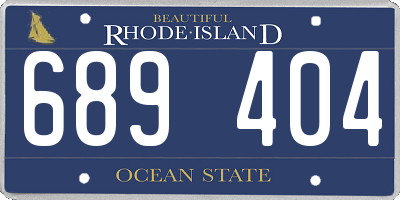 RI license plate 689404