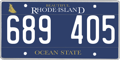 RI license plate 689405
