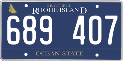 RI license plate 689407