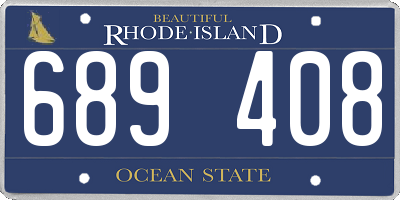 RI license plate 689408