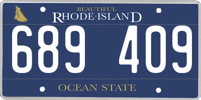 RI license plate 689409
