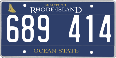 RI license plate 689414