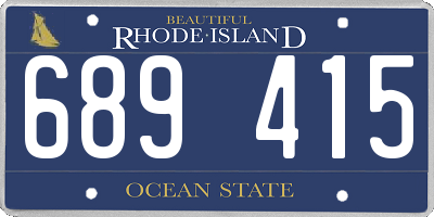 RI license plate 689415