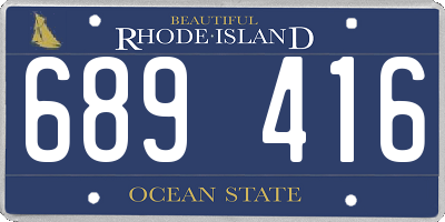 RI license plate 689416
