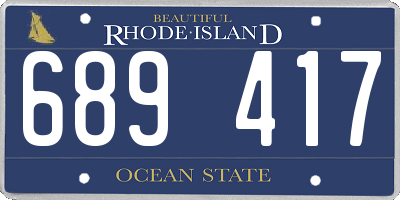 RI license plate 689417
