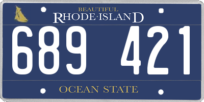 RI license plate 689421