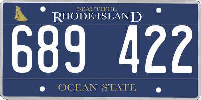RI license plate 689422
