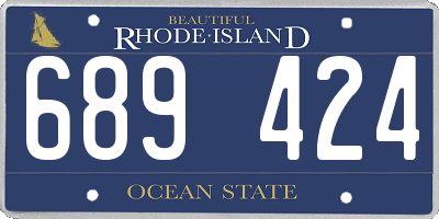 RI license plate 689424