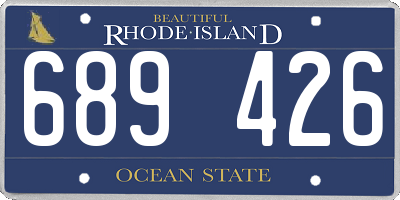 RI license plate 689426