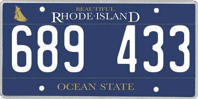 RI license plate 689433