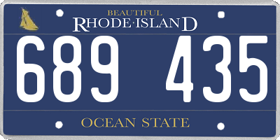 RI license plate 689435
