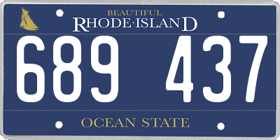 RI license plate 689437