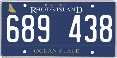 RI license plate 689438