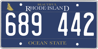 RI license plate 689442