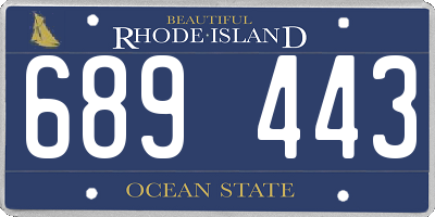 RI license plate 689443