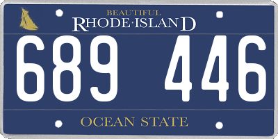 RI license plate 689446
