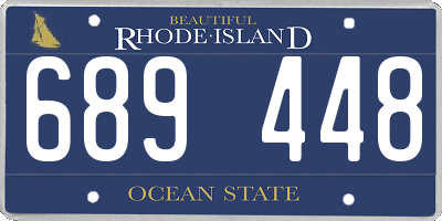 RI license plate 689448