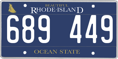 RI license plate 689449