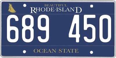RI license plate 689450