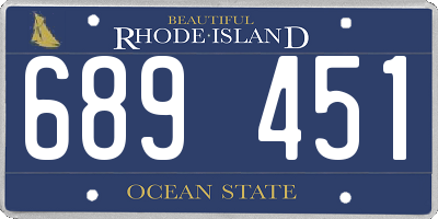 RI license plate 689451