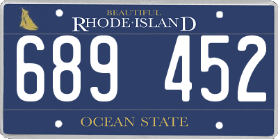 RI license plate 689452