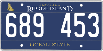 RI license plate 689453