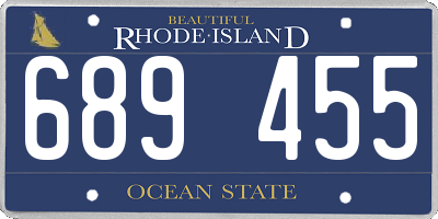 RI license plate 689455