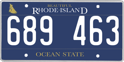 RI license plate 689463