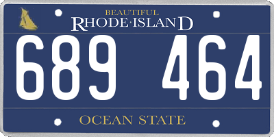 RI license plate 689464