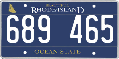 RI license plate 689465