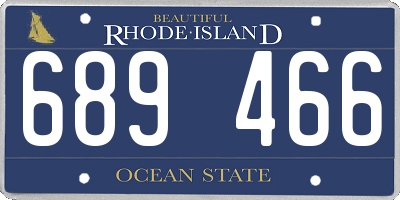 RI license plate 689466