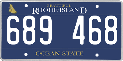 RI license plate 689468