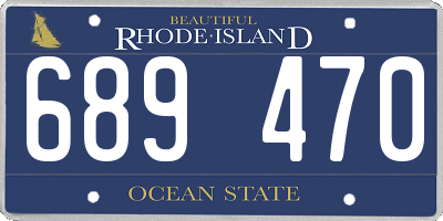 RI license plate 689470